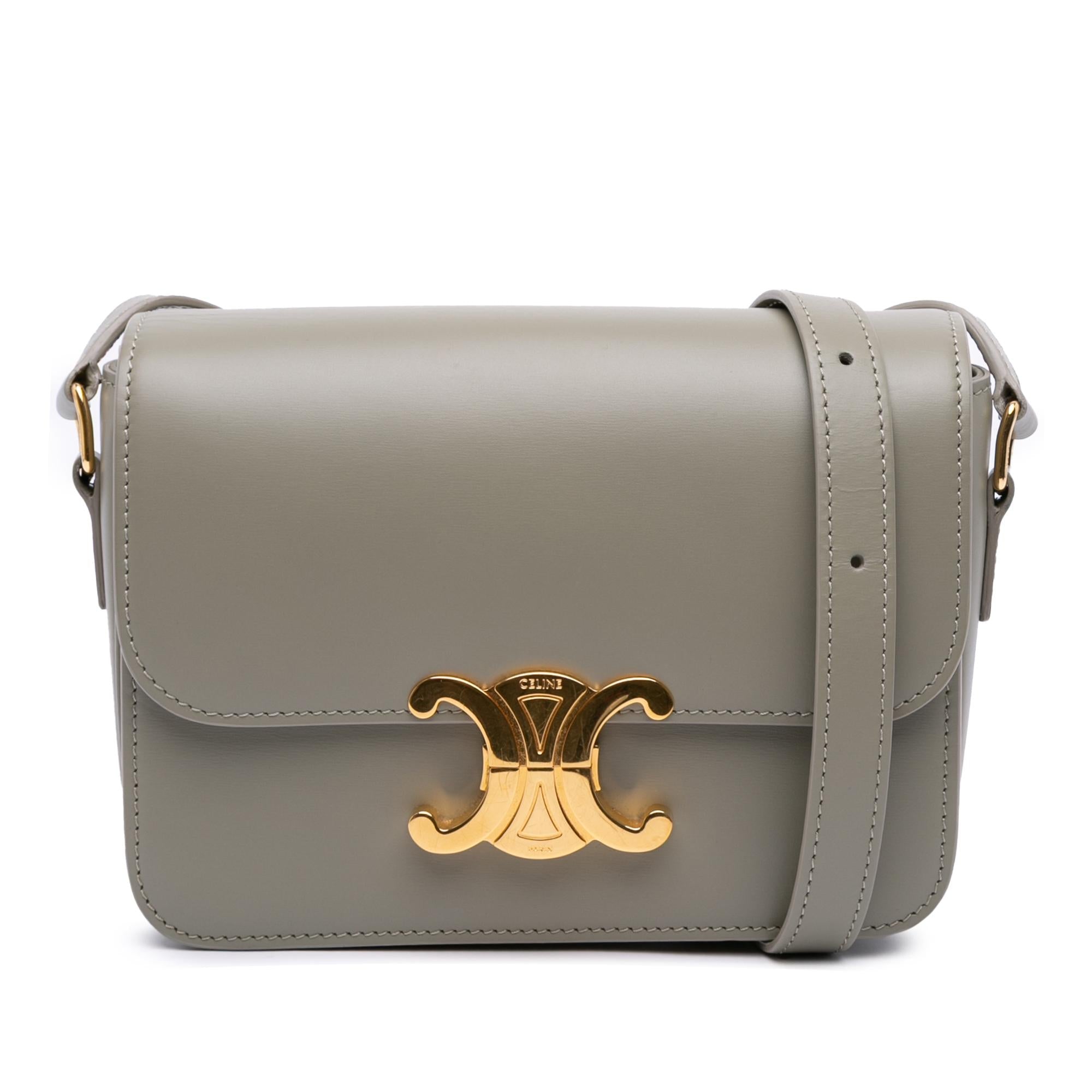 Celine Teen Shiny Calfskin Triomphe Crossbody