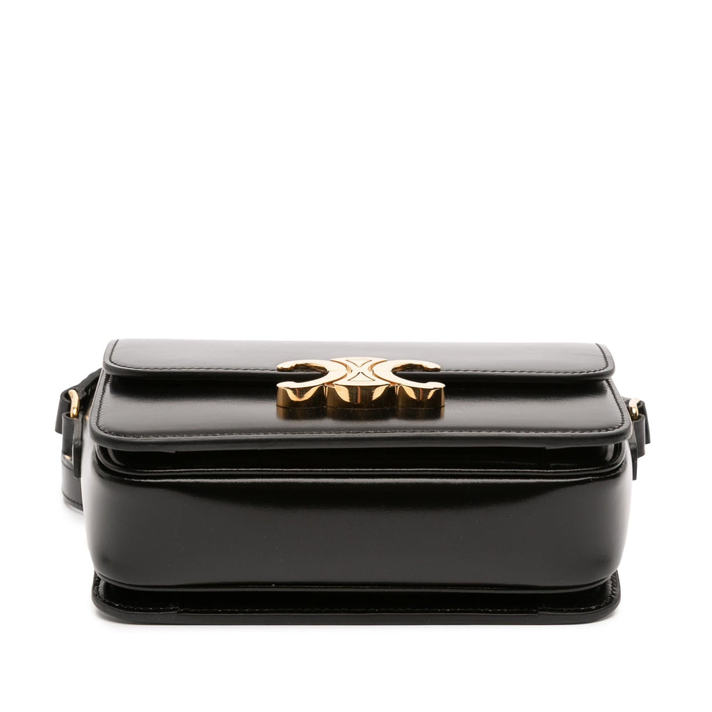 Celine Teen Shiny Calfskin Triomphe Crossbody