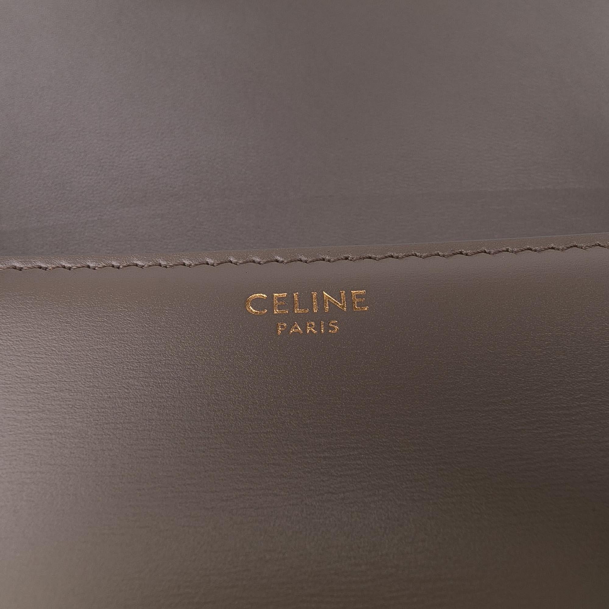 Celine Teen Shiny Calfskin Triomphe Crossbody