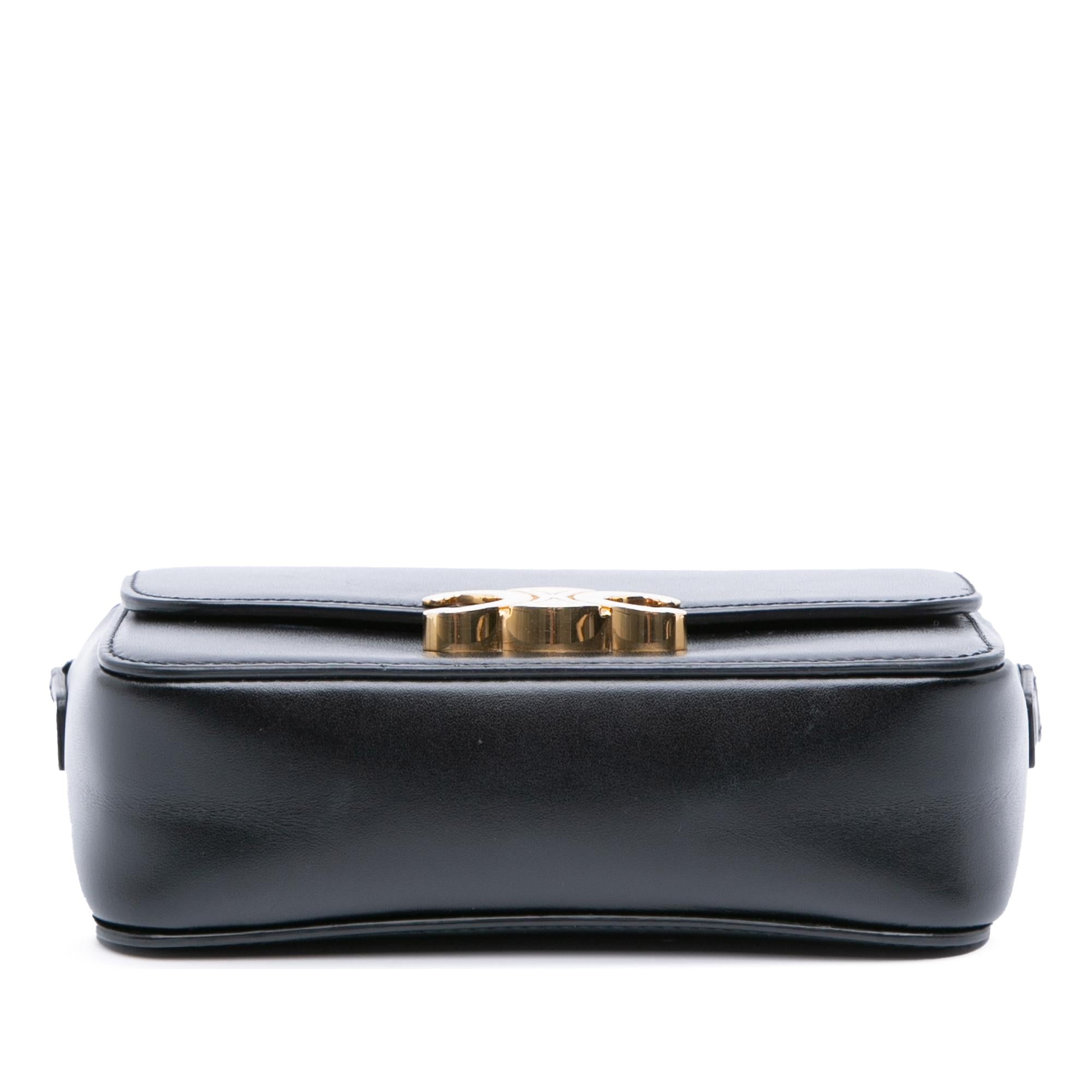 Celine Teen Shiny Calfskin Triomphe Crossbody