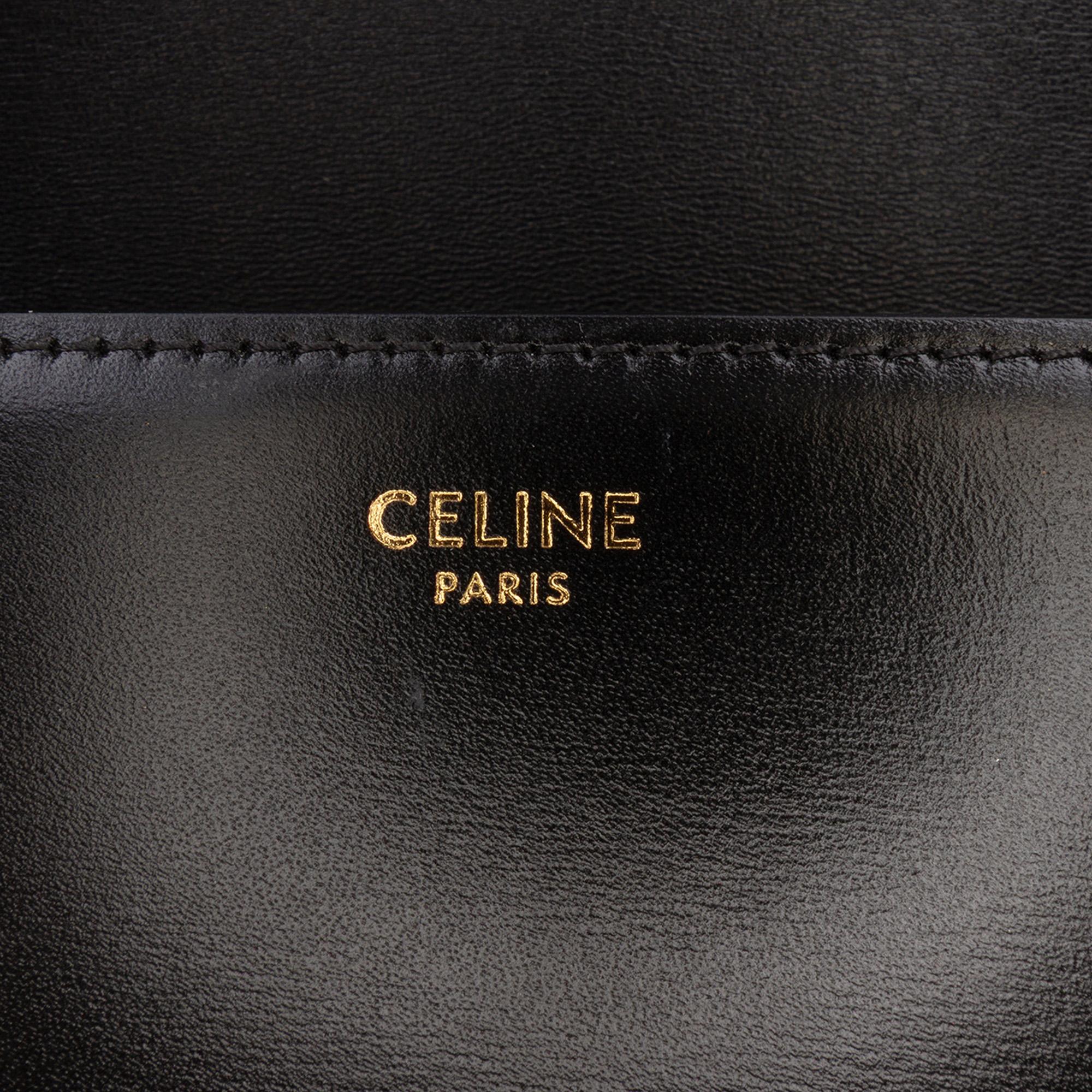 Celine Teen Shiny Calfskin Triomphe Crossbody
