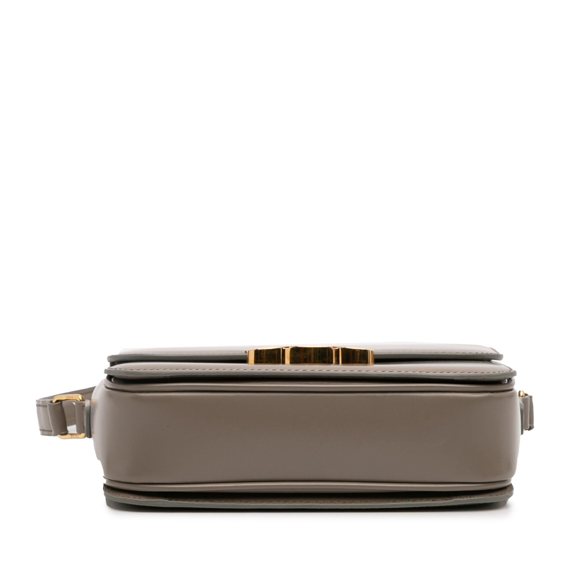 Celine Teen Shiny Calfskin Triomphe Crossbody