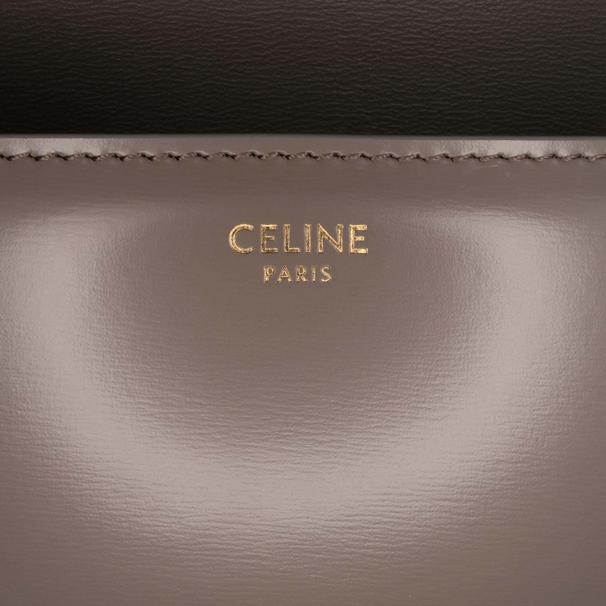 Celine Teen Shiny Calfskin Triomphe Crossbody