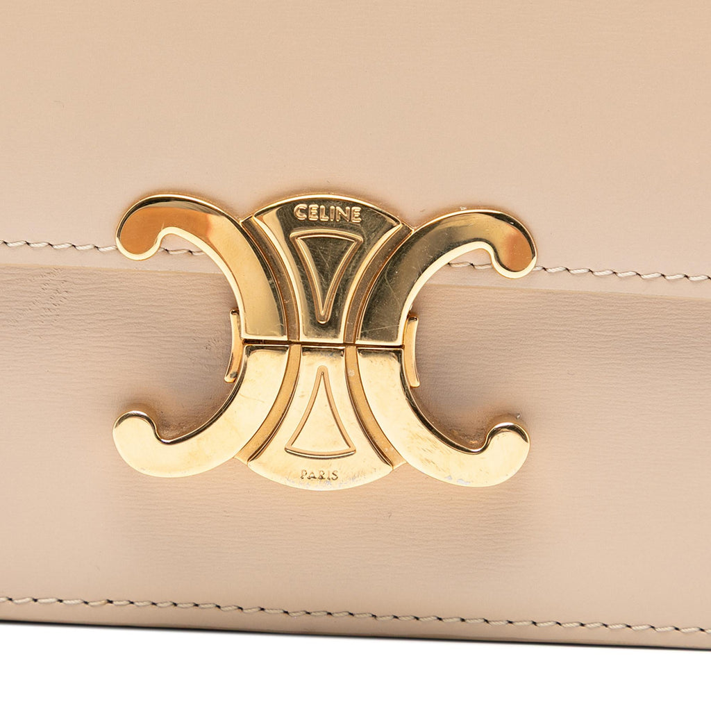 Celine Teen Shiny Calfskin Triomphe Crossbody