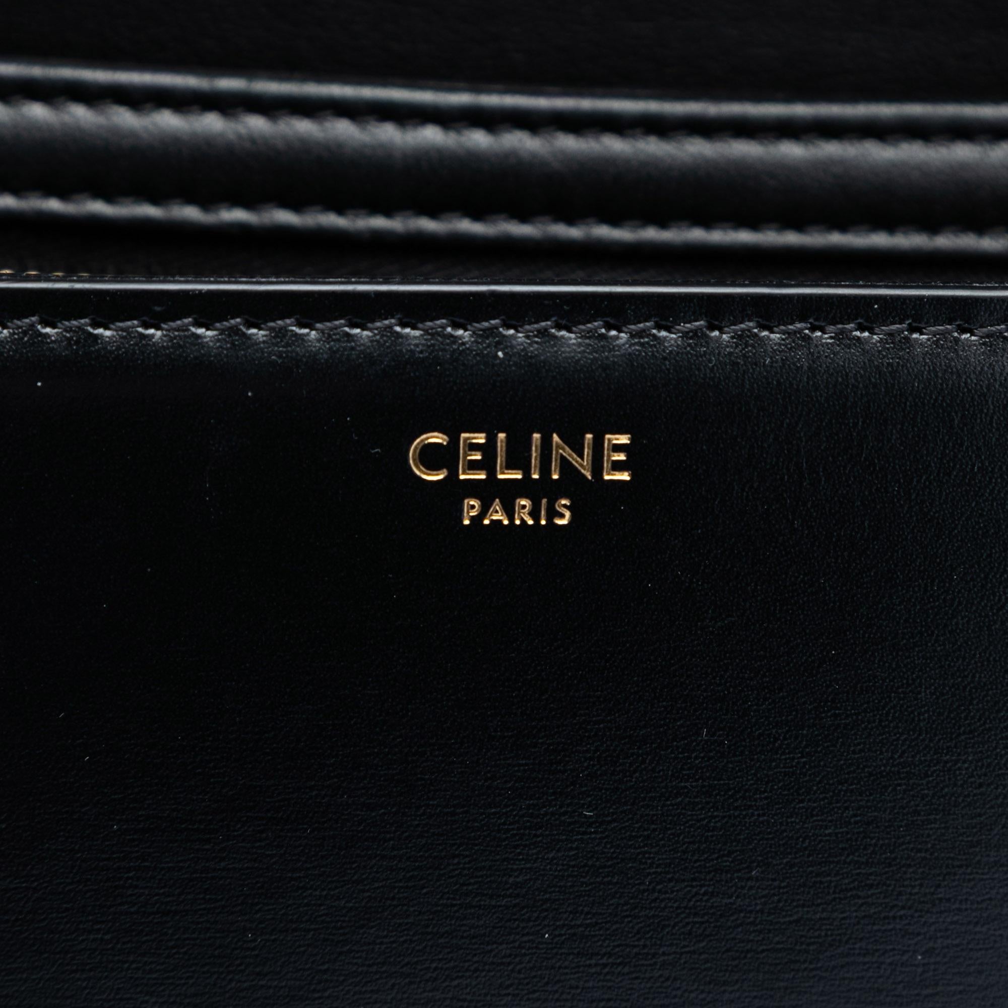 Celine Teen Shiny Calfskin Triomphe Crossbody