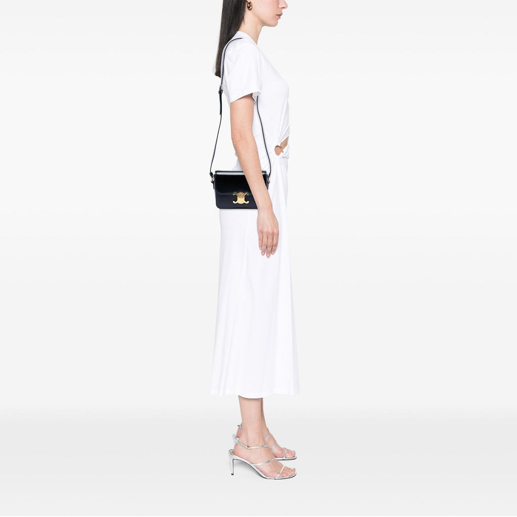 Celine Teen Shiny Calfskin Triomphe Crossbody