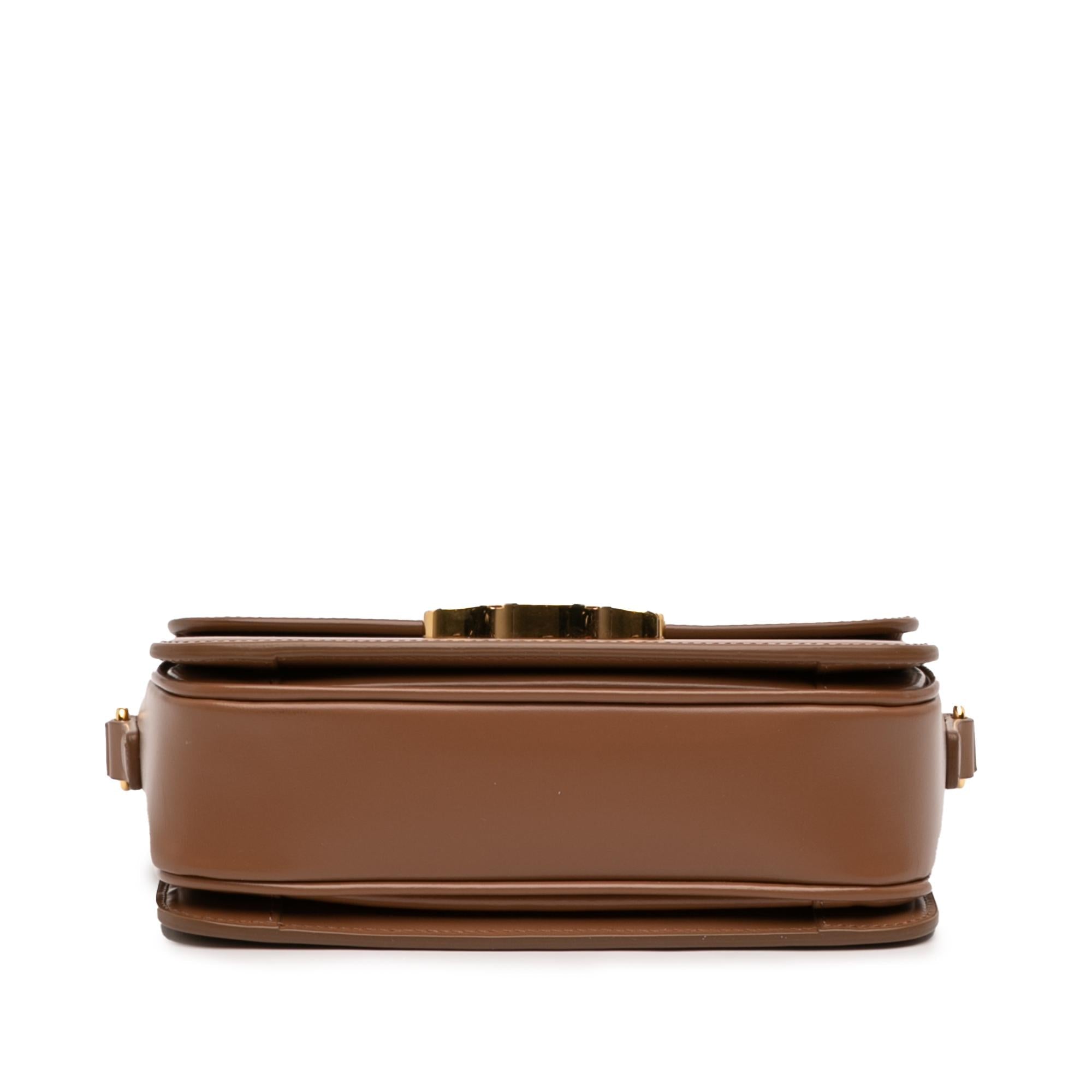 Celine Teen Shiny Calfskin Triomphe Crossbody