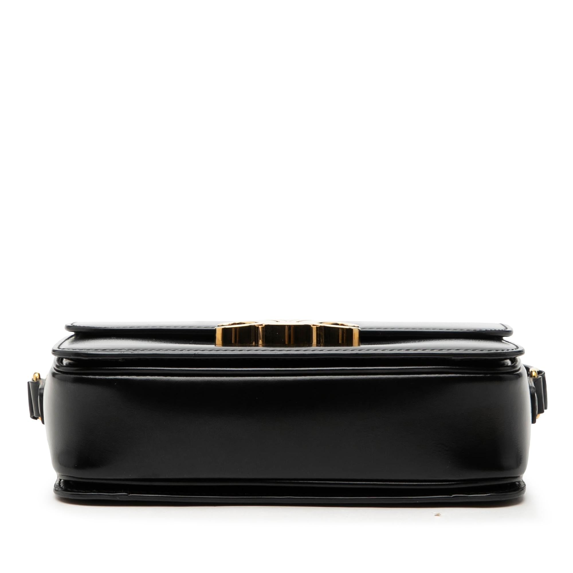 Celine Teen Shiny Calfskin Triomphe Crossbody