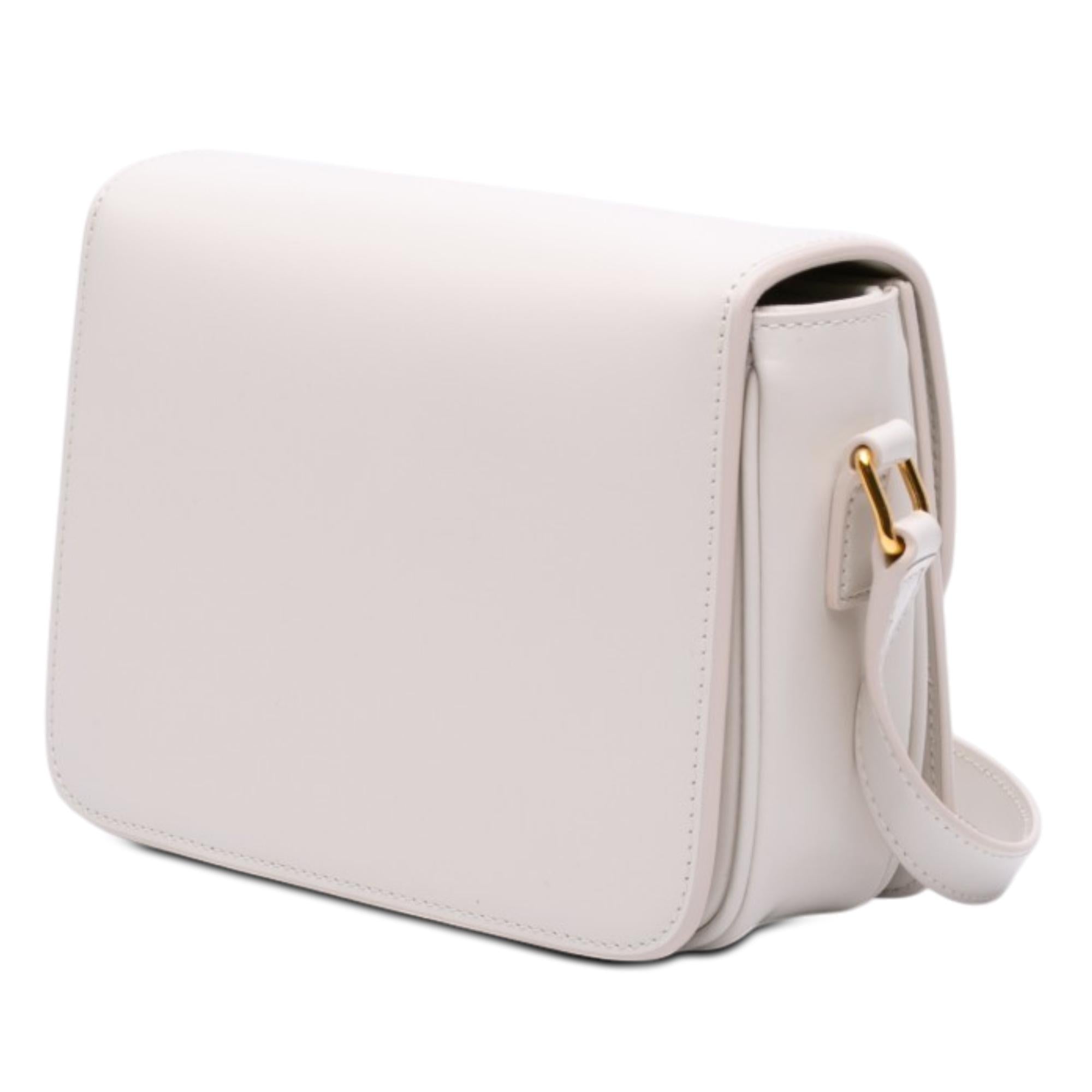 Celine Teen Shiny Calfskin Triomphe Crossbody
