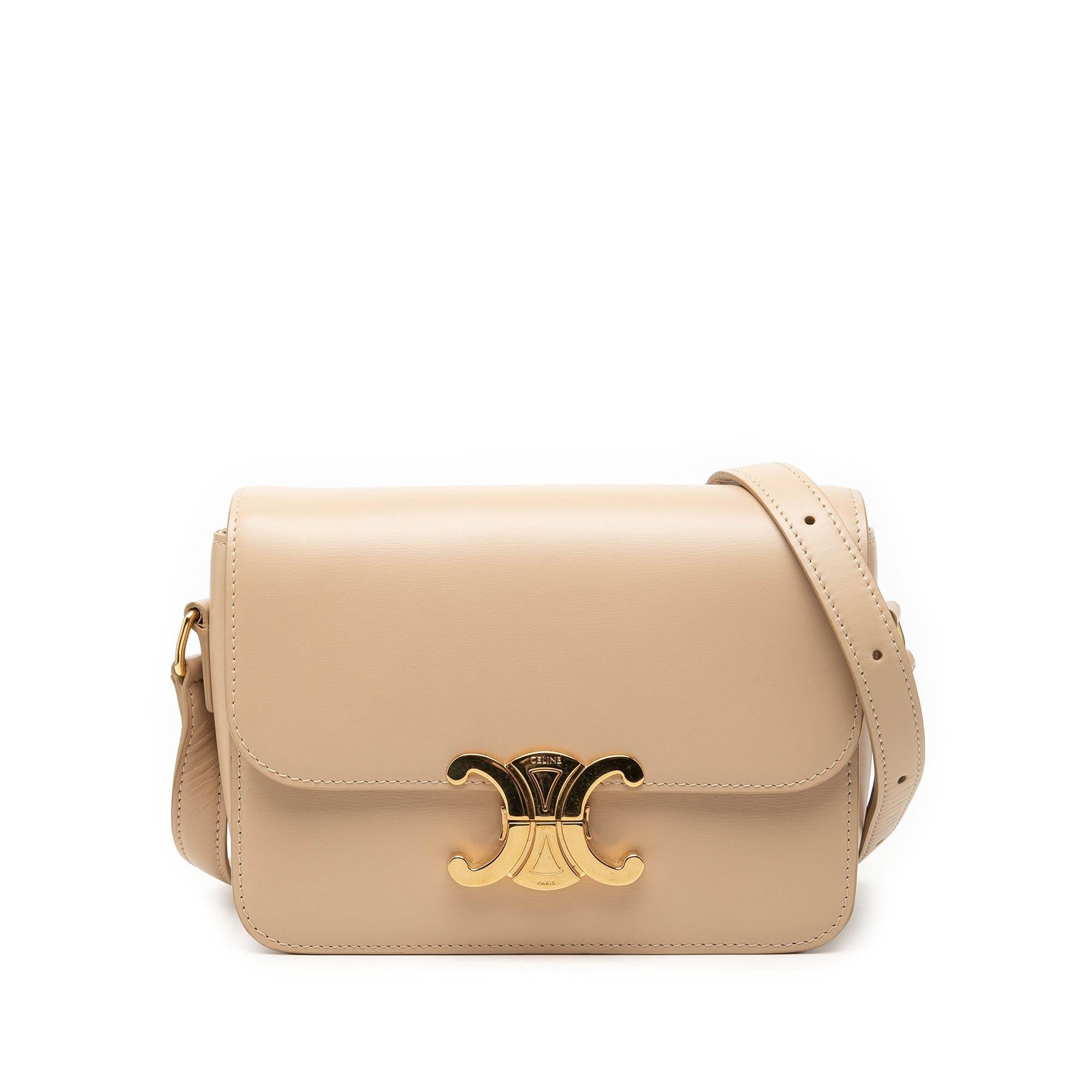 Celine Teen Shiny Calfskin Triomphe Crossbody