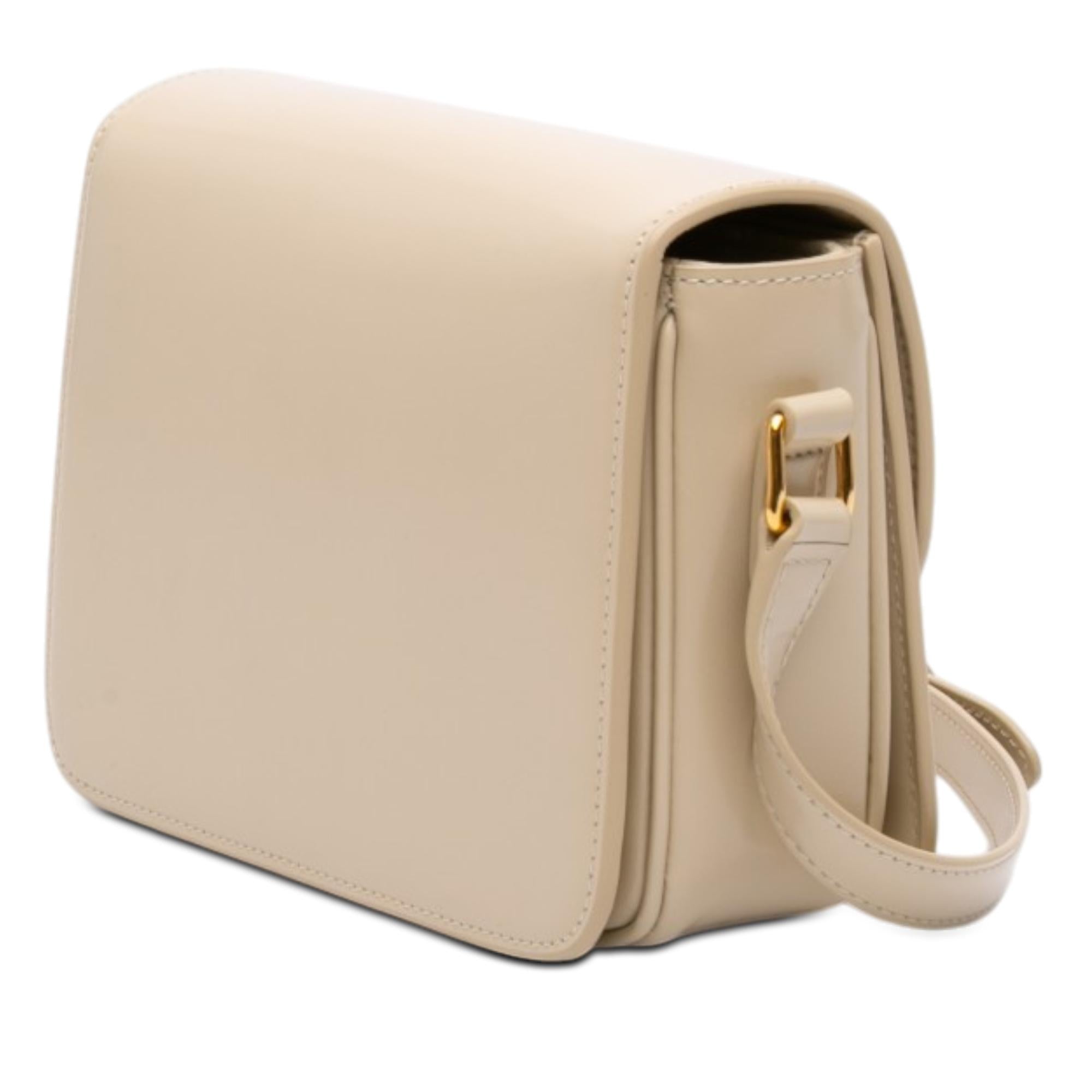 Celine Teen Shiny Calfskin Triomphe Crossbody