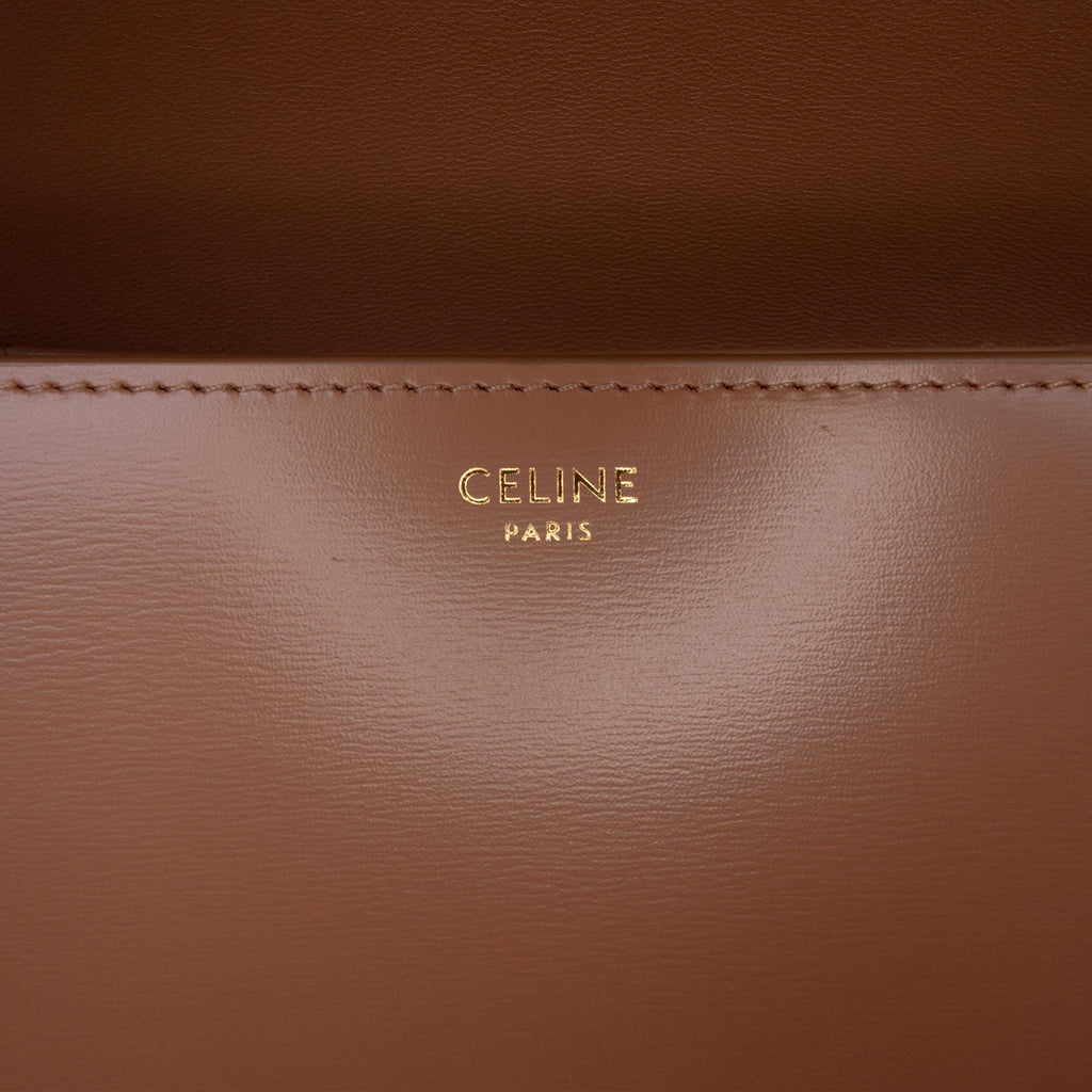 Celine Teen Shiny Calfskin Triomphe Crossbody