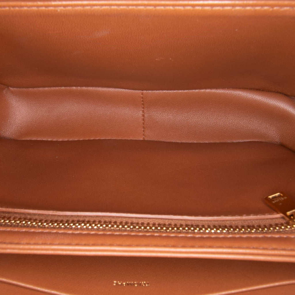 Celine Teen Triomphe Coated Canvas and Calfskin Triomphe Crossbody