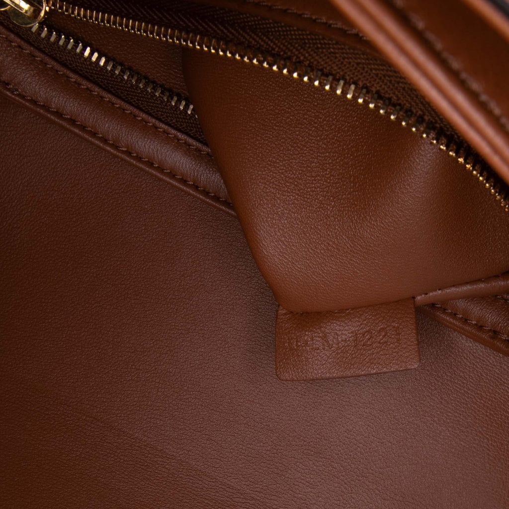 Celine Teen Triomphe Coated Canvas and Calfskin Triomphe Crossbody
