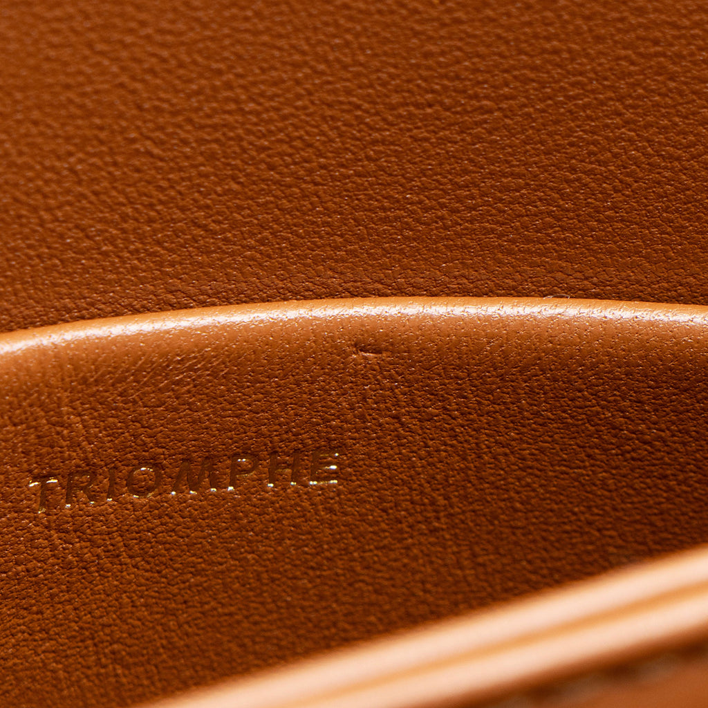 Celine Textile Calfskin Triomphe Teen Shoulder Bag (SHF-8LxhZM)