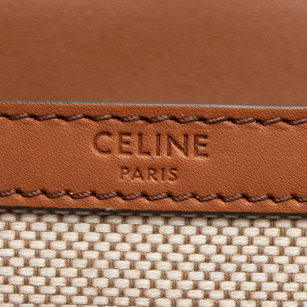 Celine Textile Calfskin Triomphe Teen Shoulder Bag (SHF-8LxhZM)