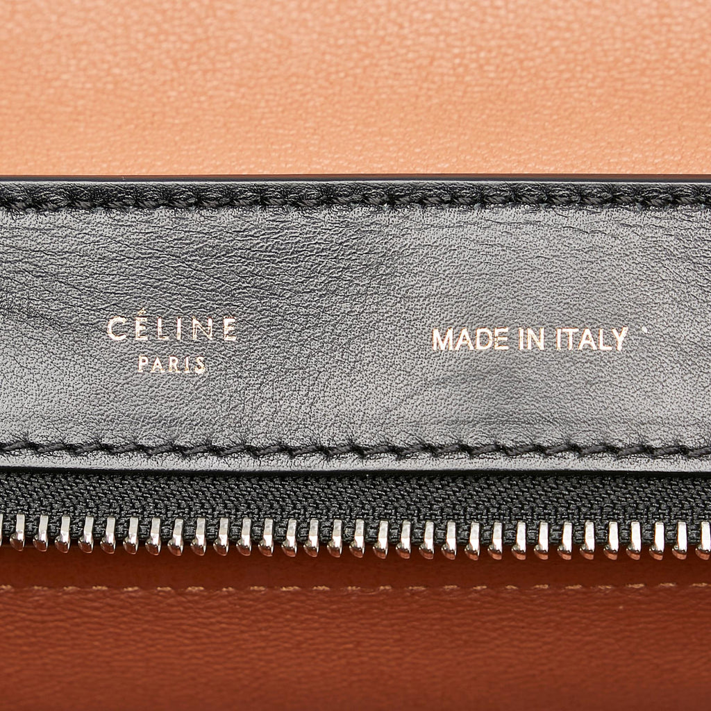 Celine Trapeze Tricolor Leather Satchel (SHG-32620)