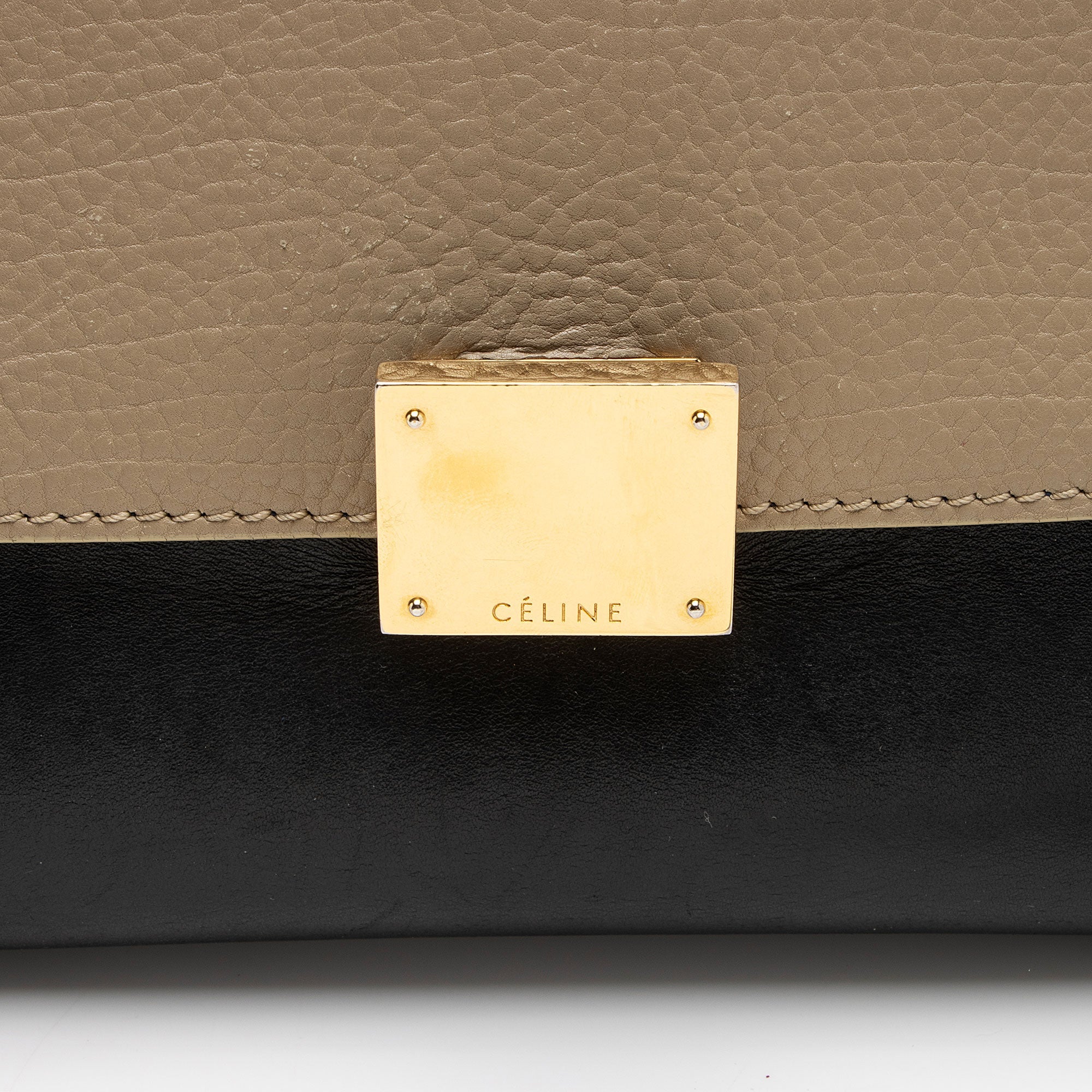 Celine Tricolor Calfskin Medium Trapeze Bag (SHF-BGiPD7)