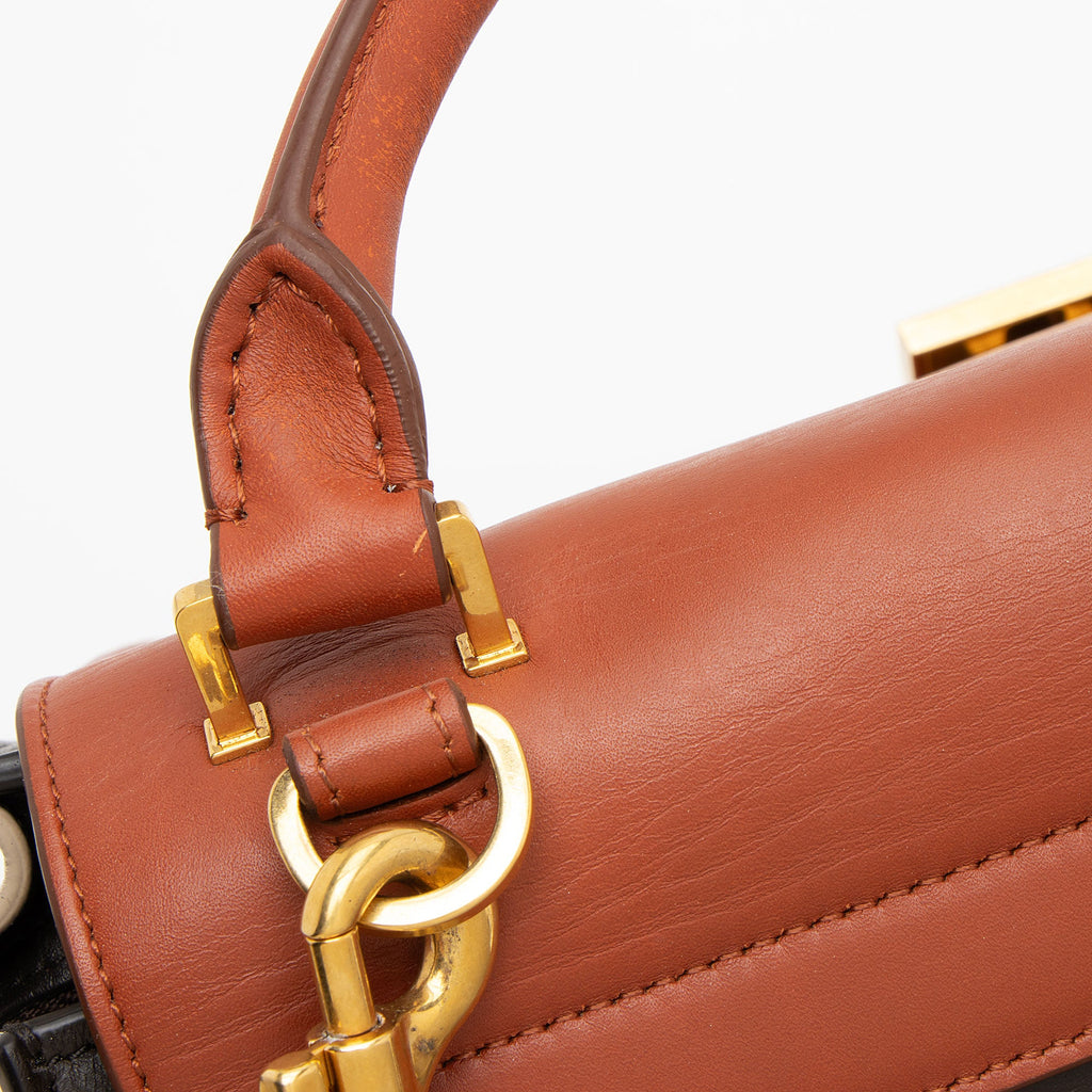 Celine Tricolor Calfskin Small Trapeze Bag