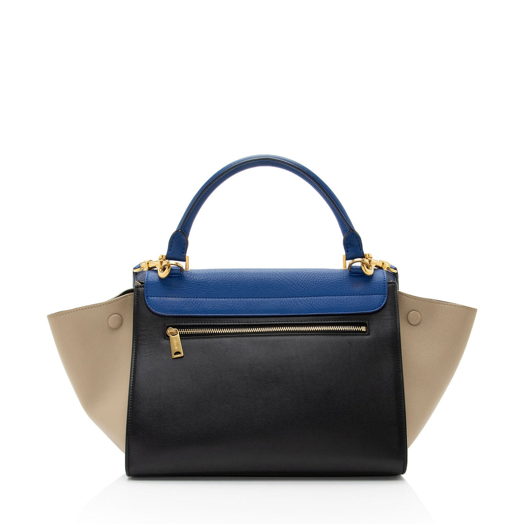 Celine Tricolor Calfskin Small Trapeze Bag