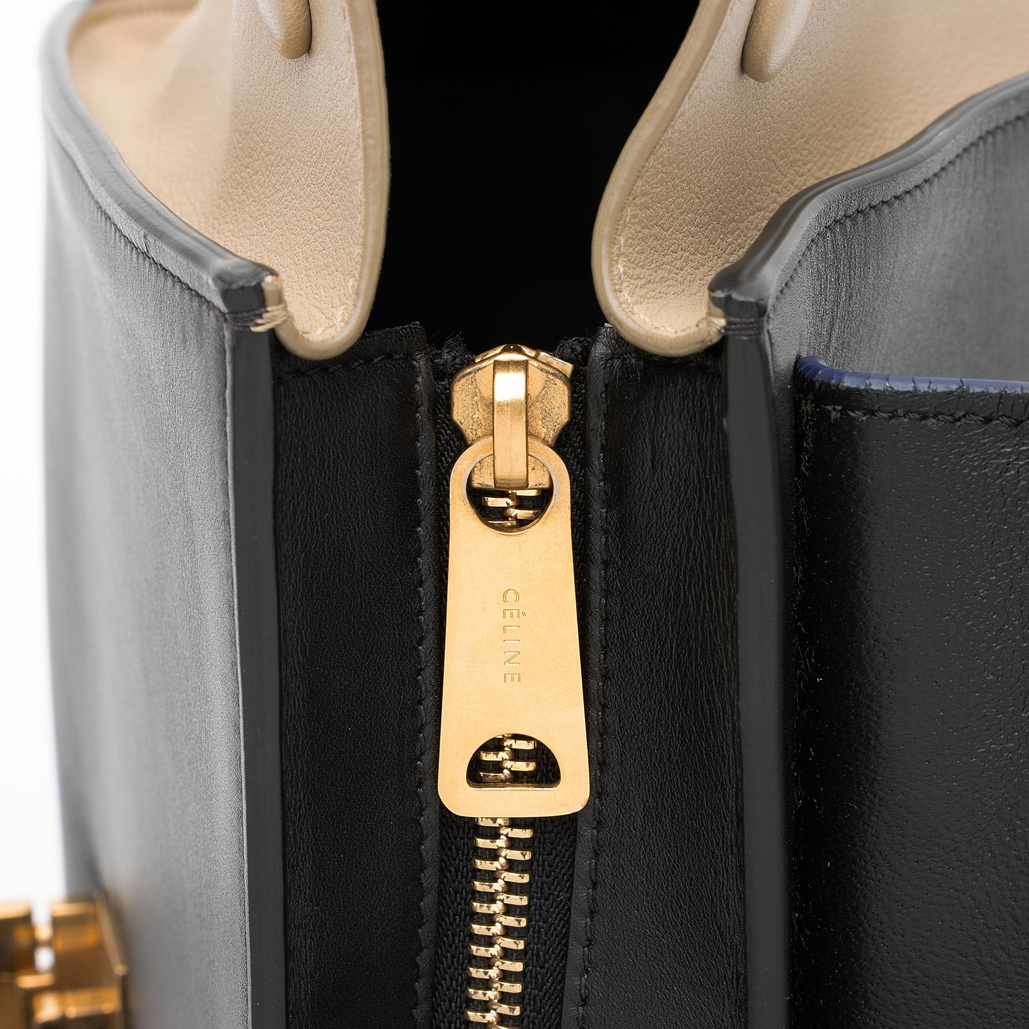 Celine Tricolor Calfskin Small Trapeze Bag