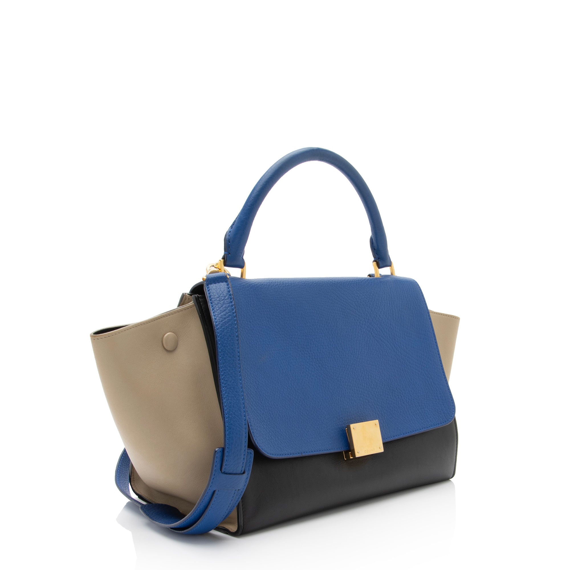 Celine Tricolor Calfskin Small Trapeze Bag