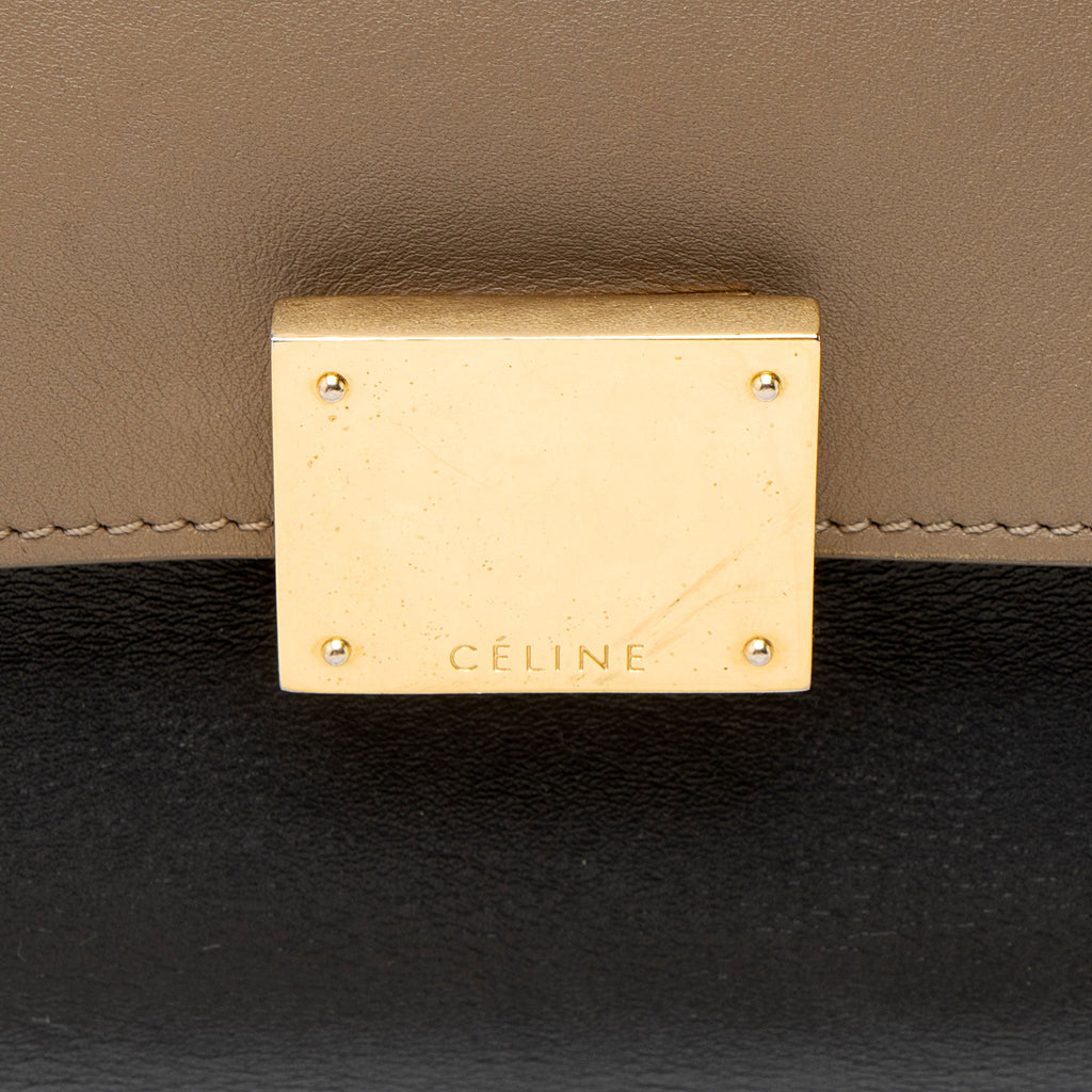 Celine Tricolor Calfskin Suede Medium Trapeze Bag