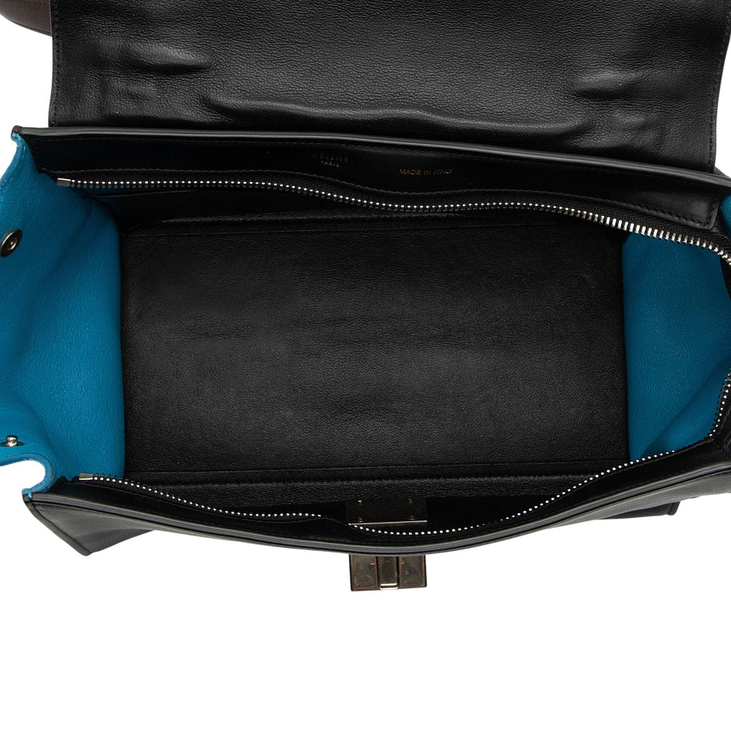 Celine Tricolor Calfskin Suede Small Trapeze Bag