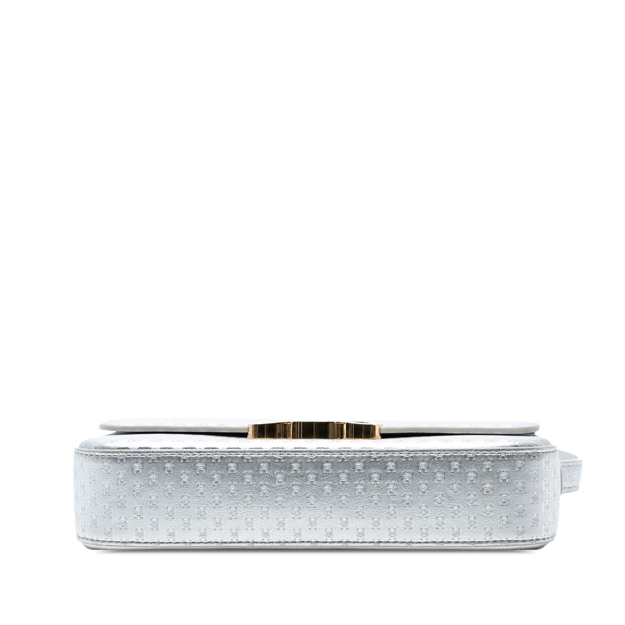 Celine Triomphe All Over Laminated Calfskin Claude Shoulder Bag