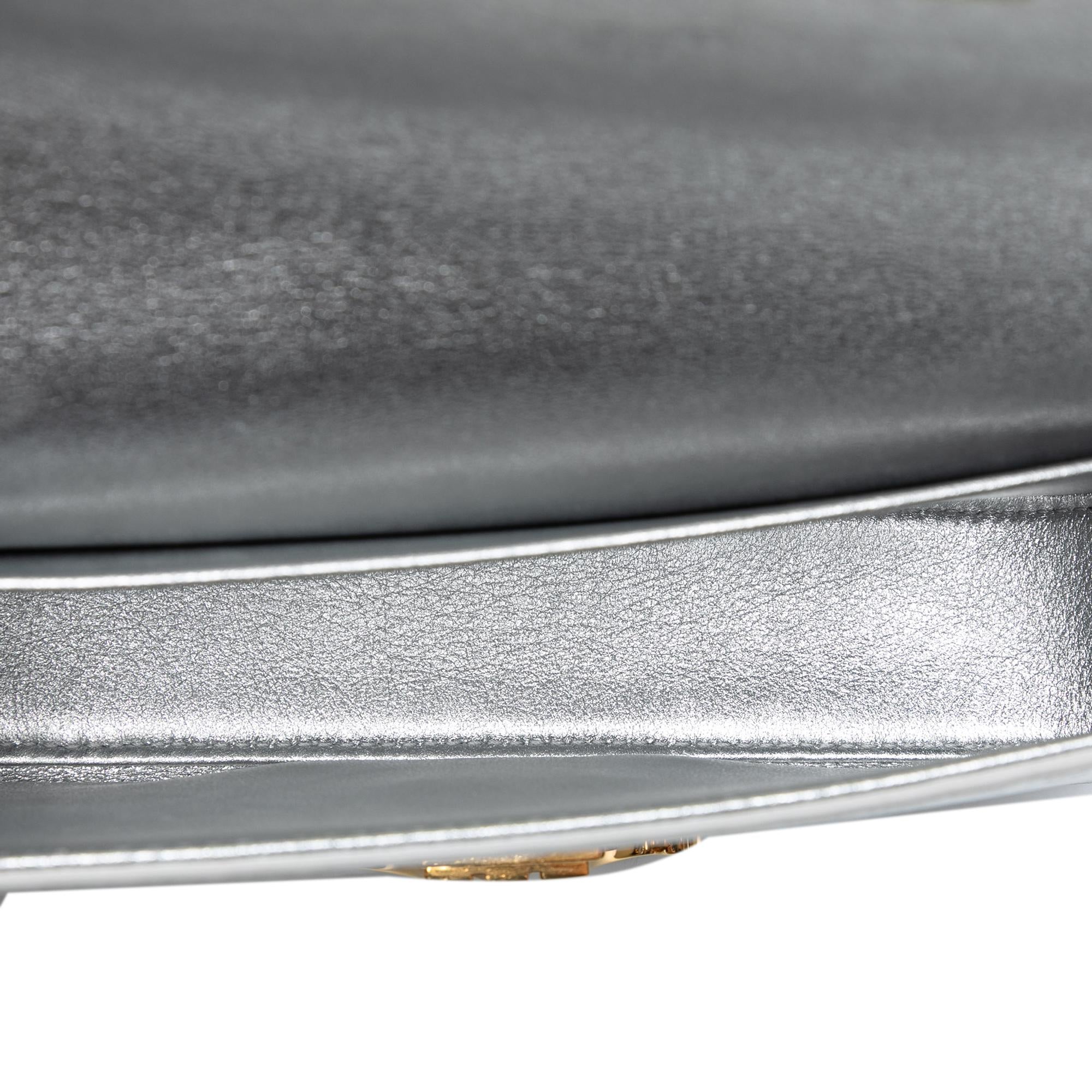 Celine Triomphe All Over Laminated Calfskin Claude Shoulder Bag