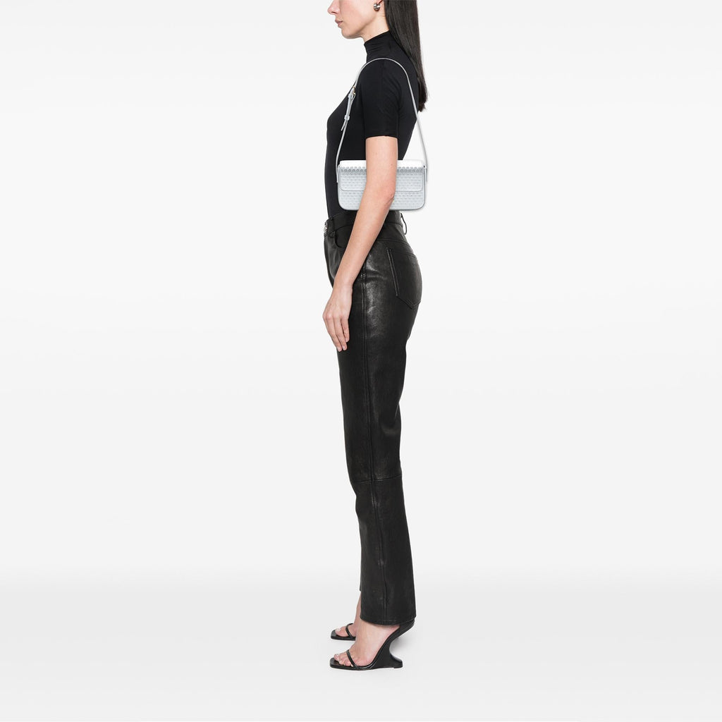 Celine Triomphe All Over Laminated Calfskin Claude Shoulder Bag
