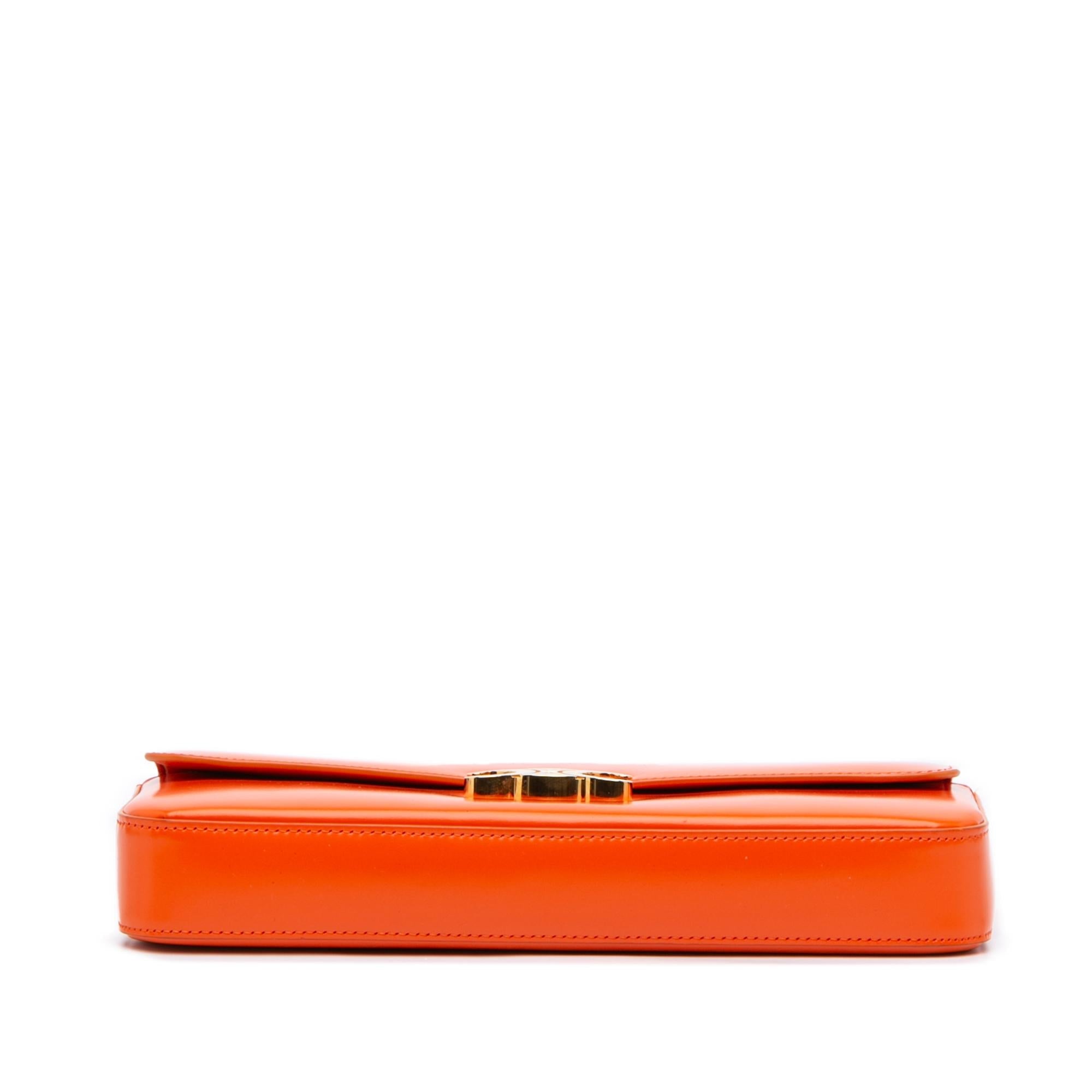 Celine Triomphe Calfskin Cuir Chain Shoulder Bag