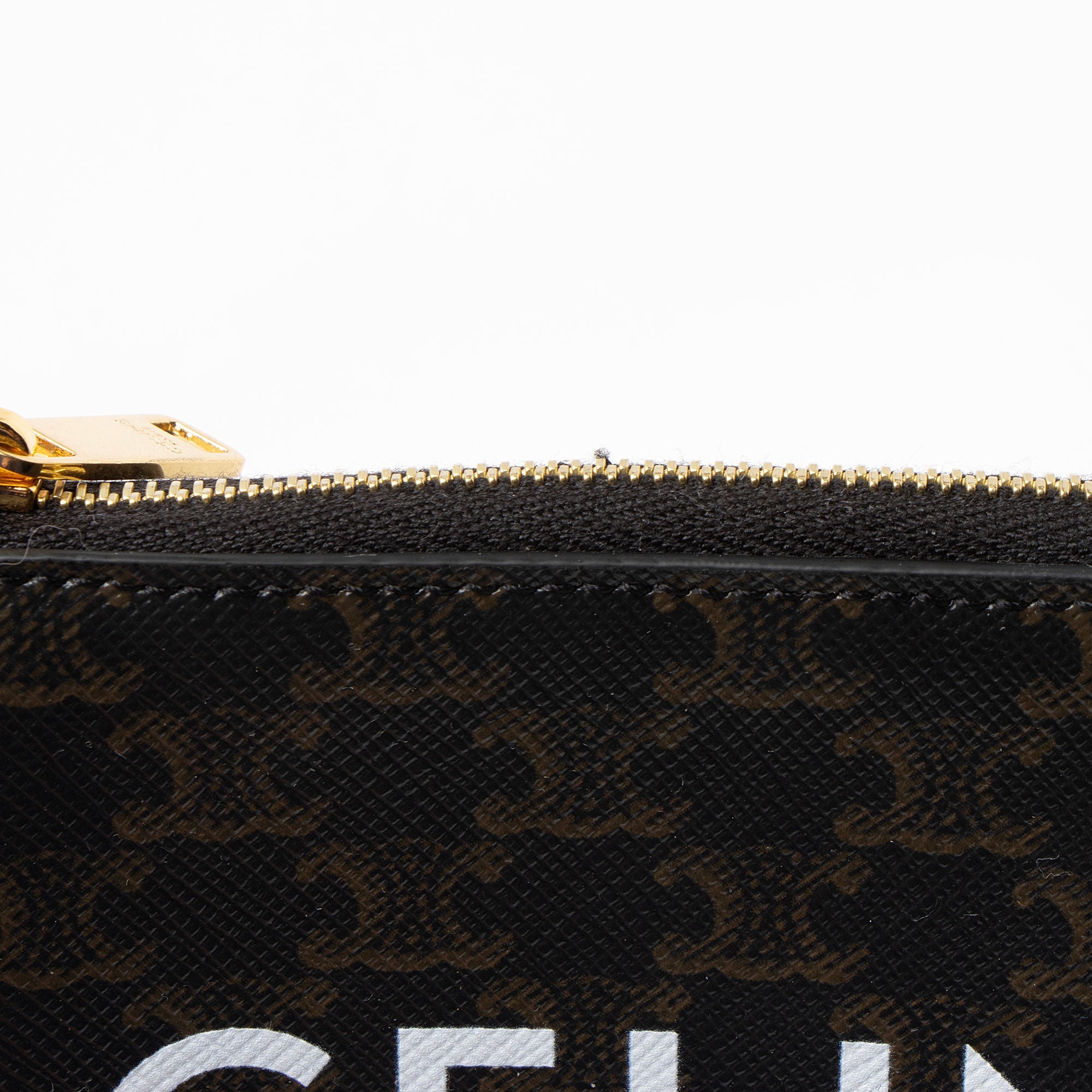 Celine Triomphe Canvas Logo Coin Pouch