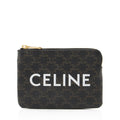 Celine Triomphe Canvas Logo Coin Pouch