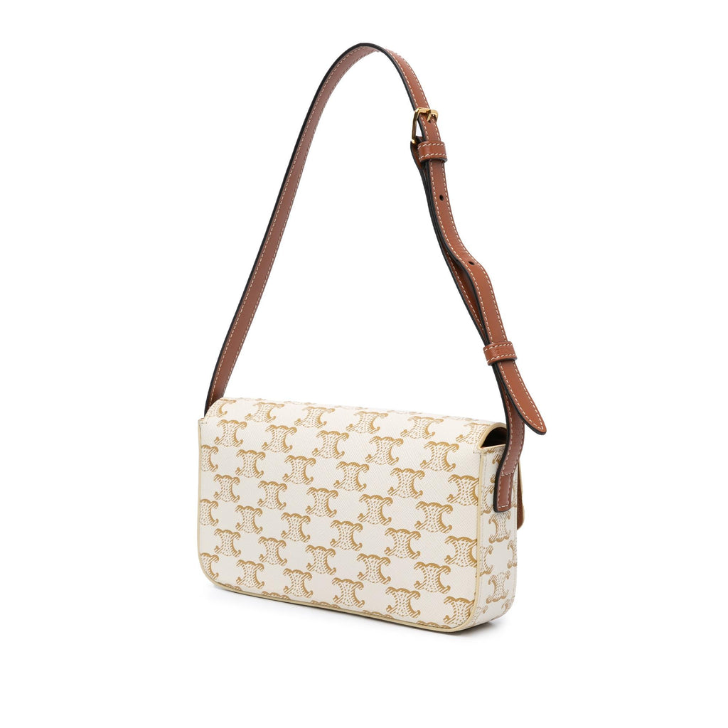 Celine Triomphe Coated Canvas Claude Shoulder Bag