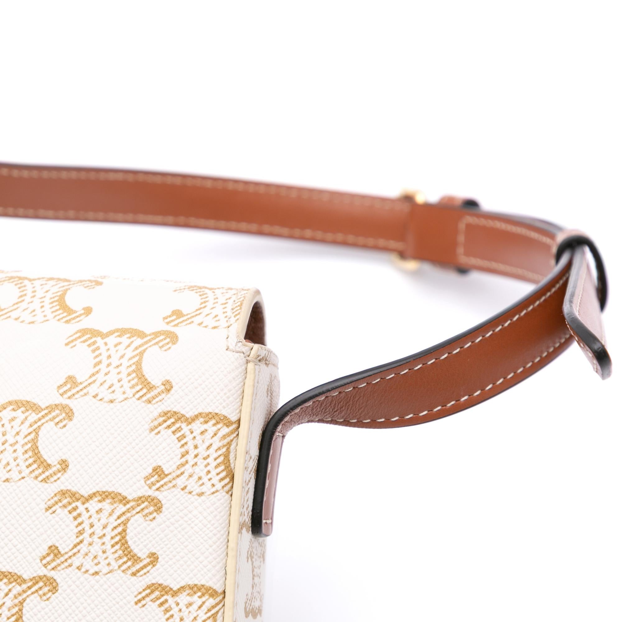 Celine Triomphe Coated Canvas Claude Shoulder Bag