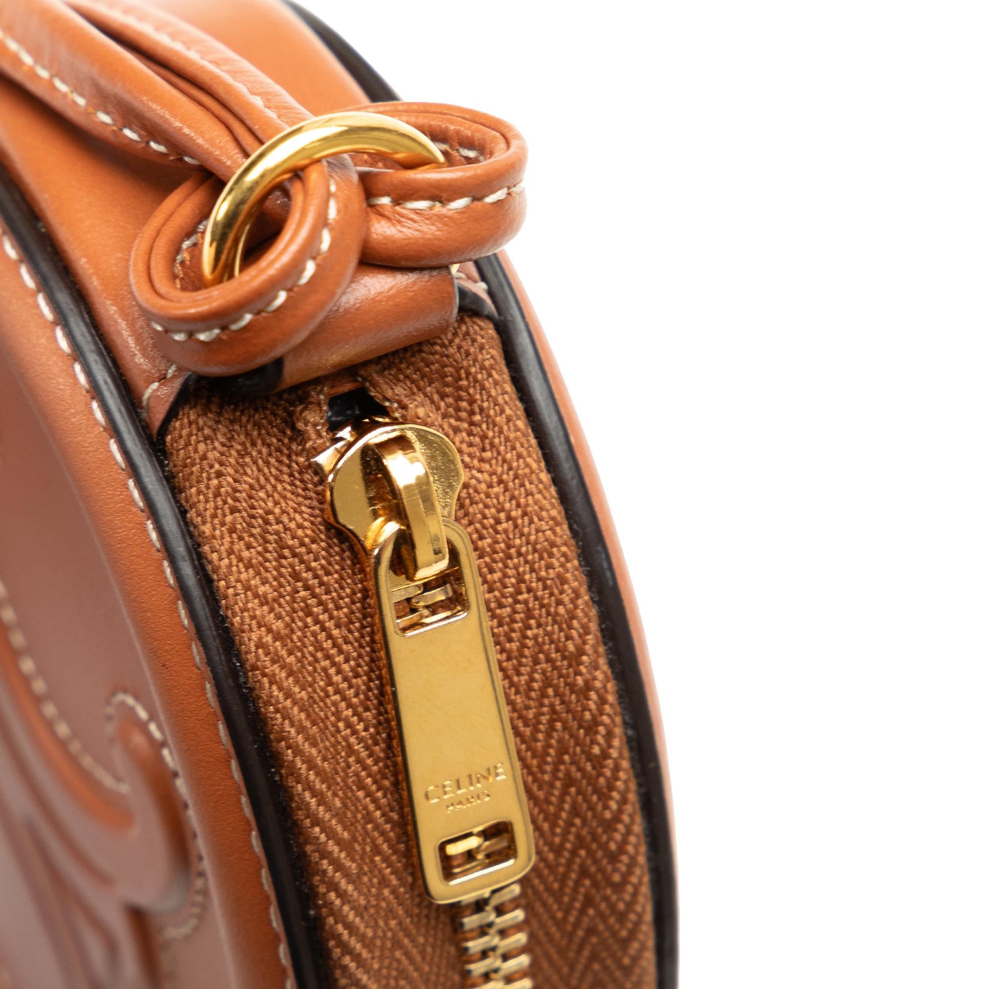 Celine Triomphe Cuir Oval Clutch