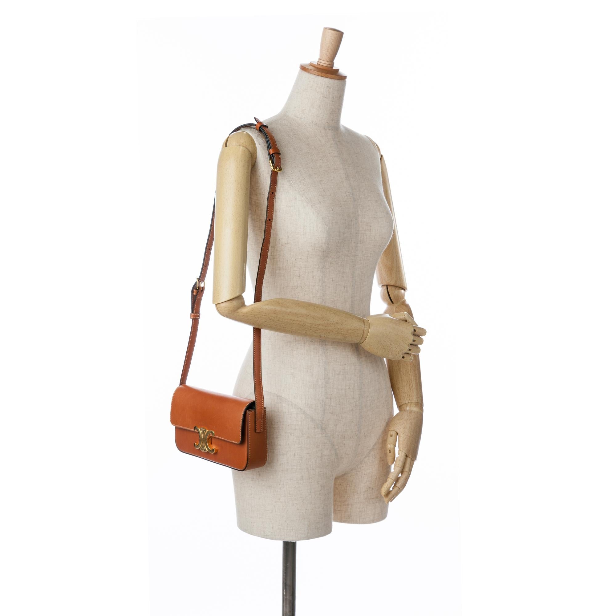 Celine Triomphe Leather East-West Crossbody