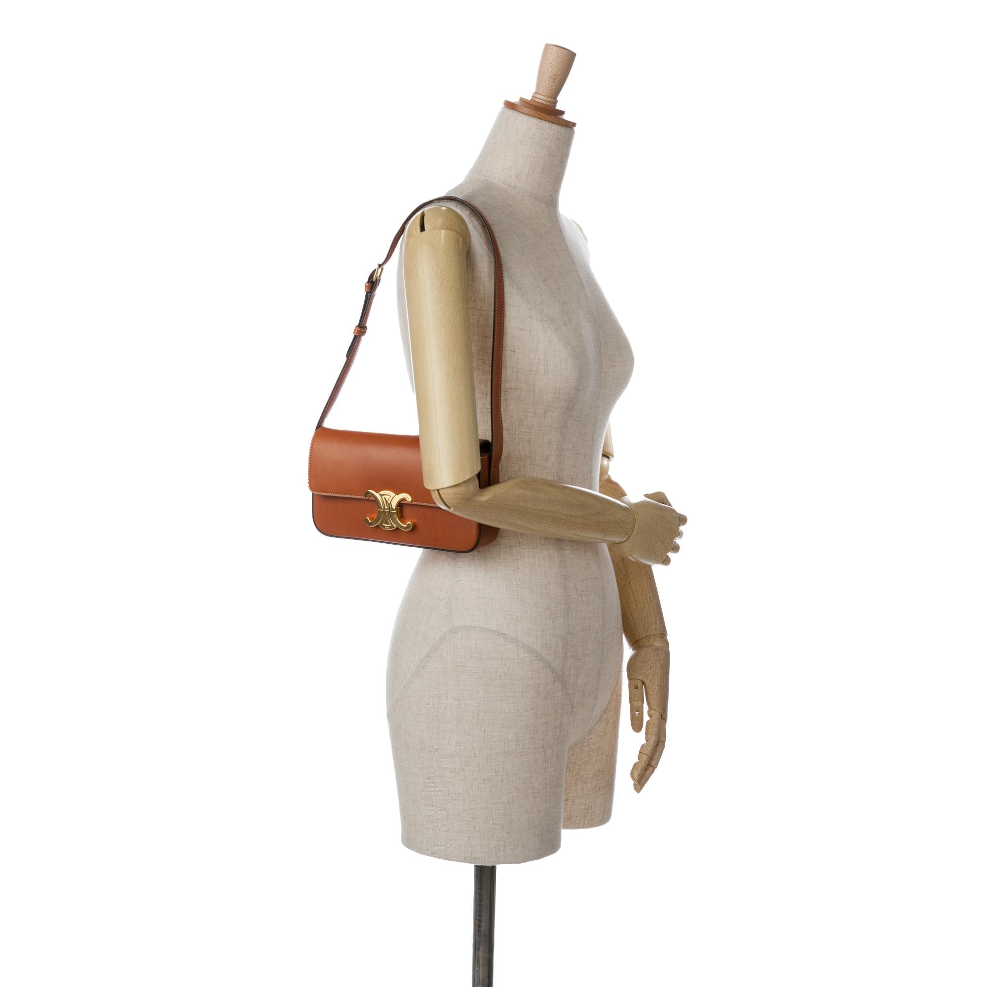 Celine Triomphe Leather East-West Crossbody