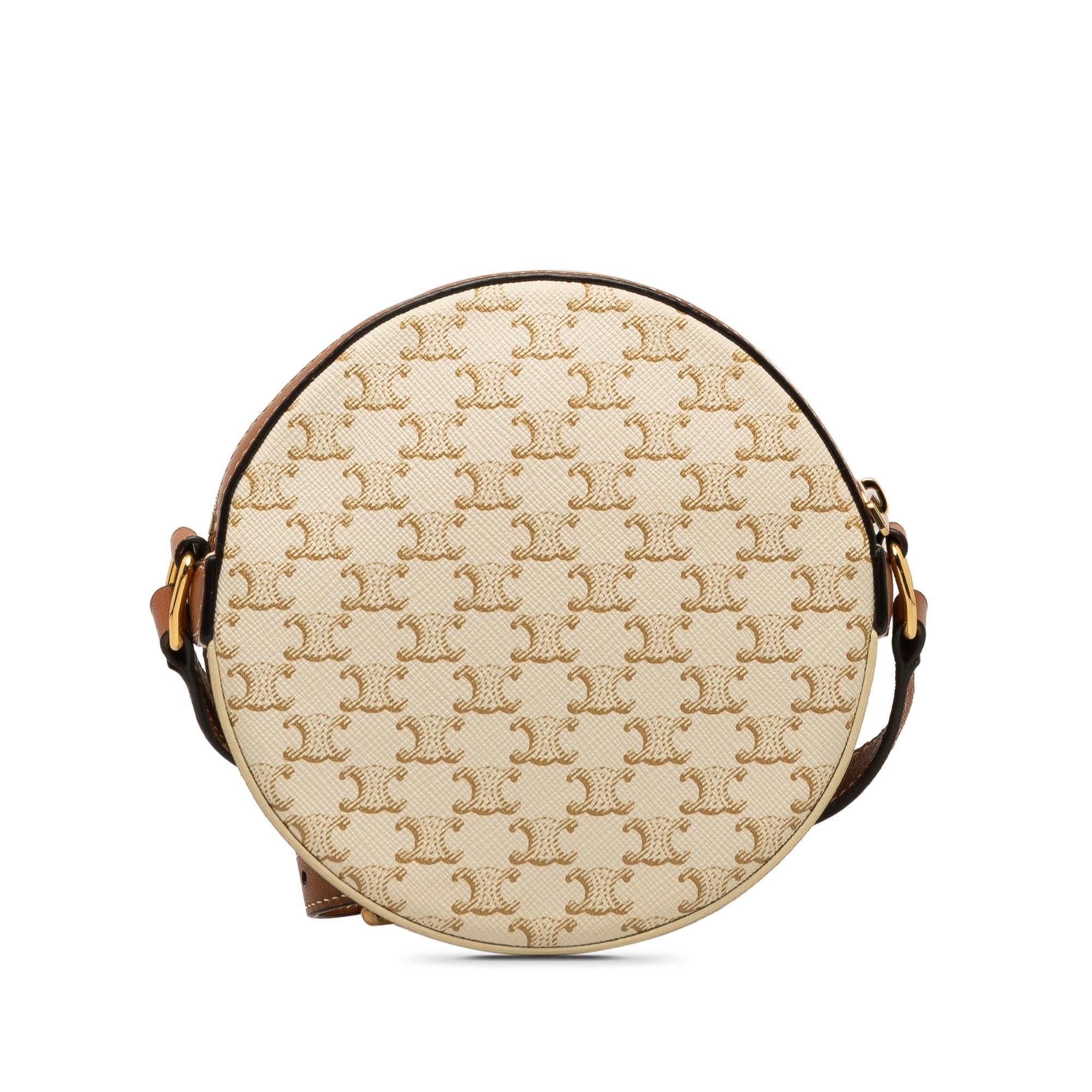 Celine Triomphe Round Purse on Strap (SHG-RKSIEp)