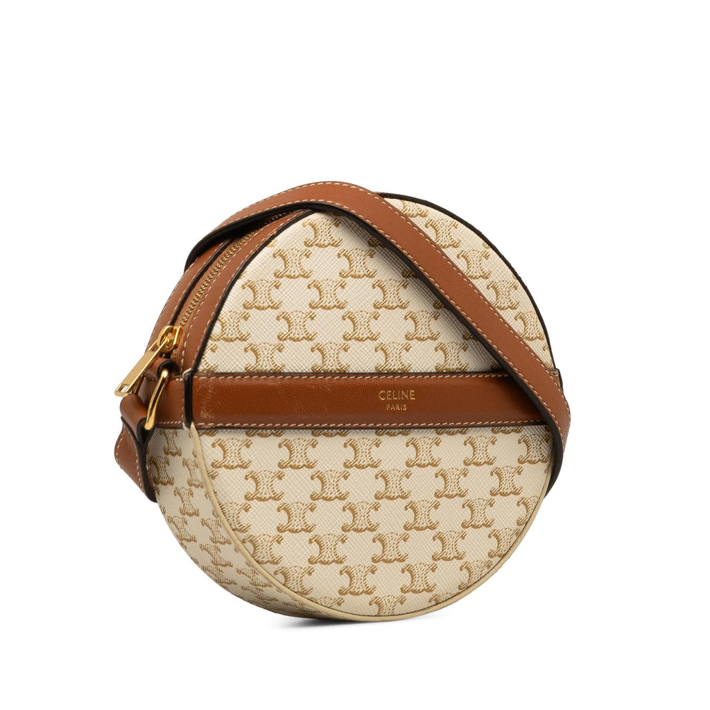 Celine Triomphe Round Purse on Strap (SHG-RKSIEp)