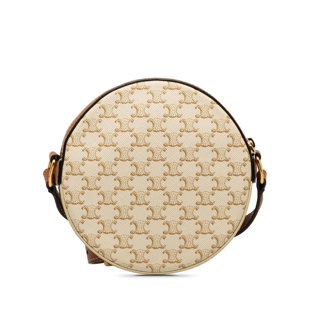 Celine Triomphe Round Purse on Strap