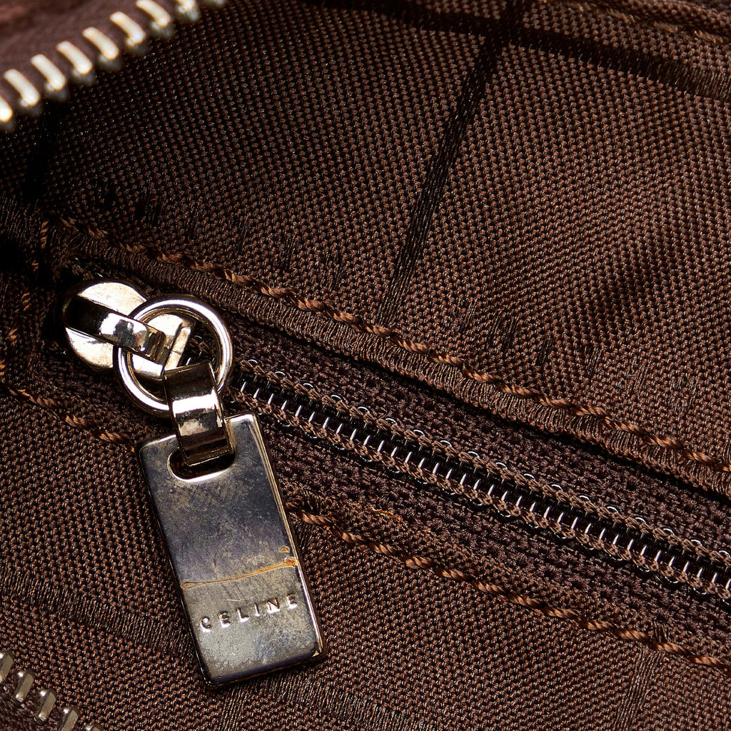 Celine Vintage Barrel Bag Embossed Suede Medium (SHG-Y8CjZx)