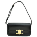 Celine Black Claude Triomphe Shoulder Bag