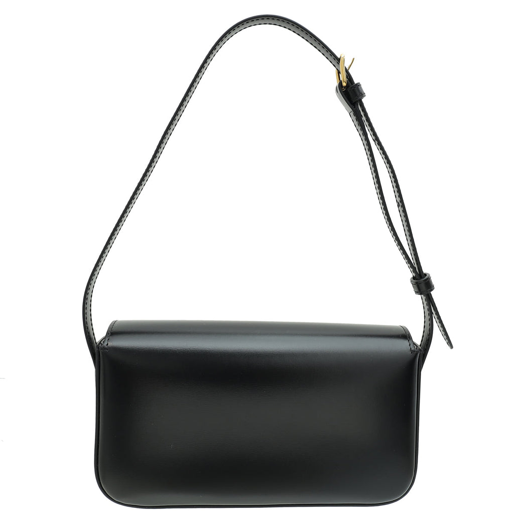 Celine Black Claude Triomphe Shoulder Bag