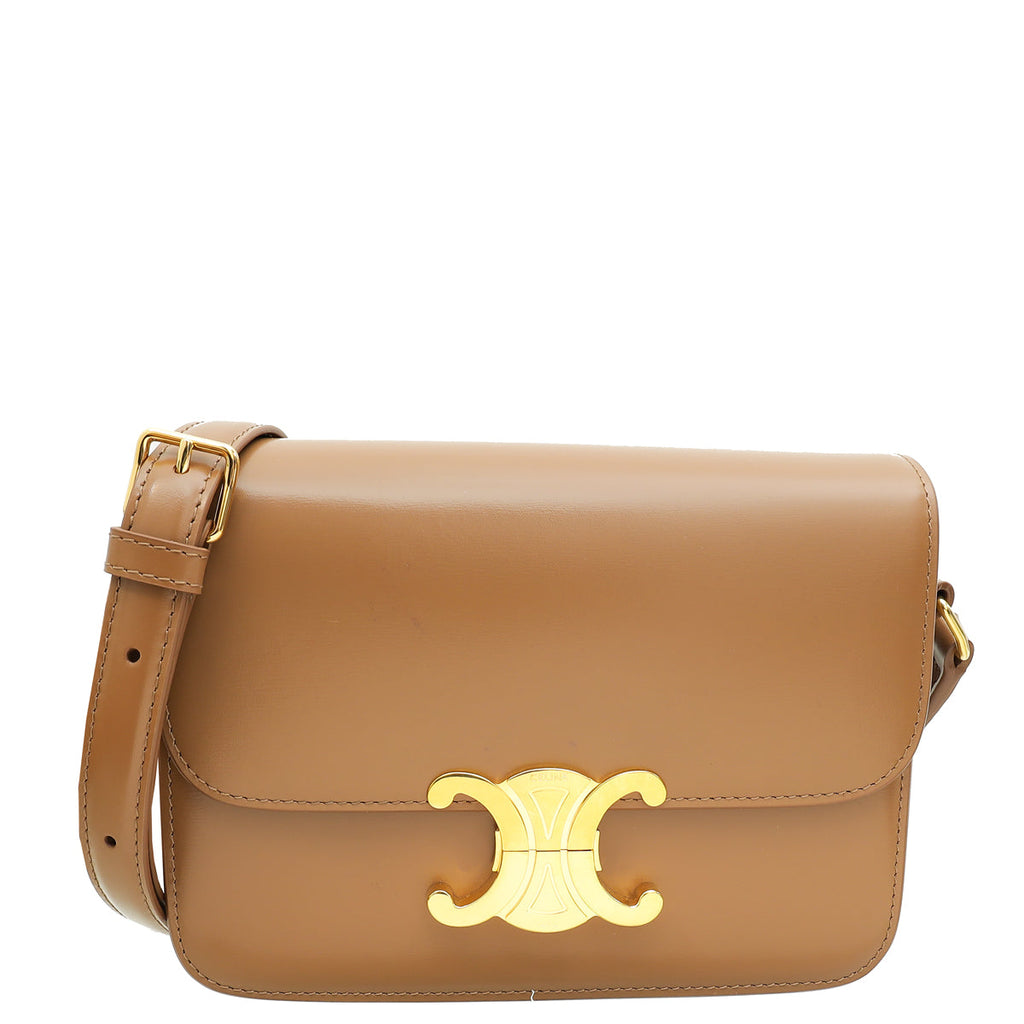 Celine Brown Triomphe Teen Shoulder Bag