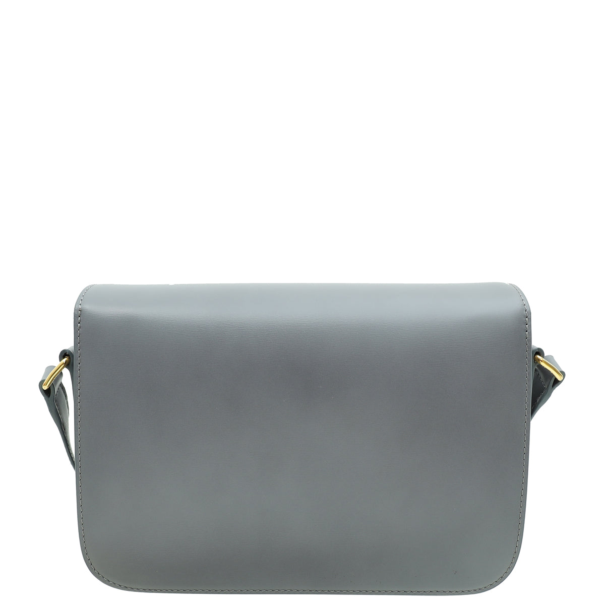 Celine Cloudy Grey Shiny Classique Triomphe Flap Bag