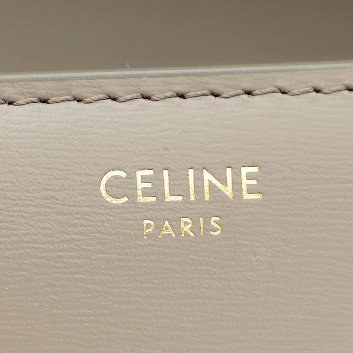 Celine Gray Teen Triomphe Flap Shoulder Bag