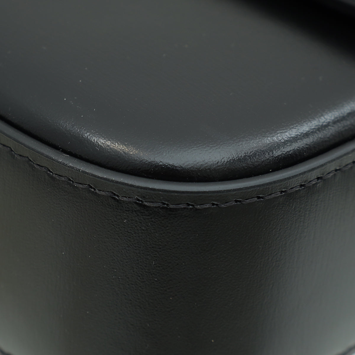 Celine Black Claude Triomphe Shiny Shoulder Bag