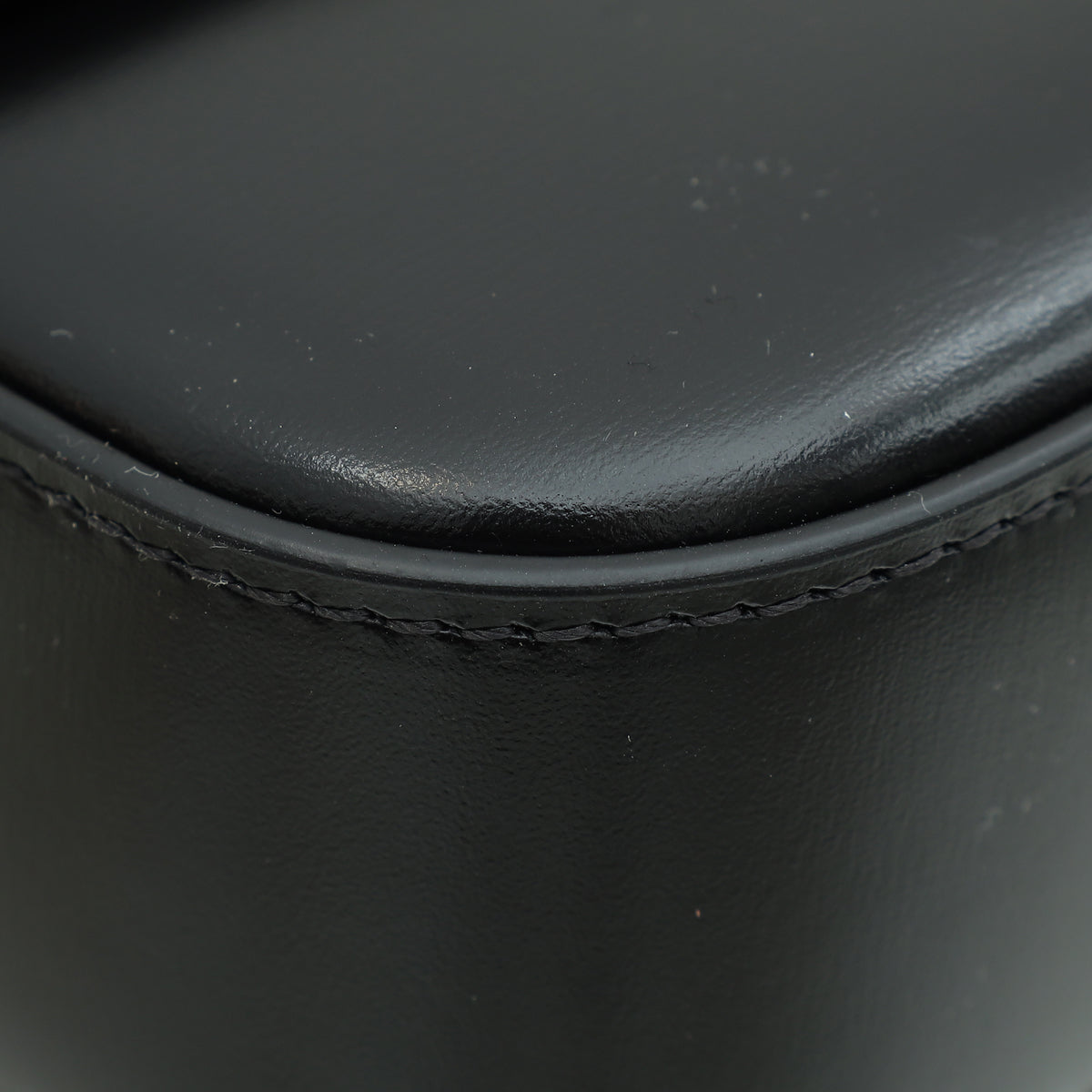 Celine Black Claude Triomphe Shiny Shoulder Bag